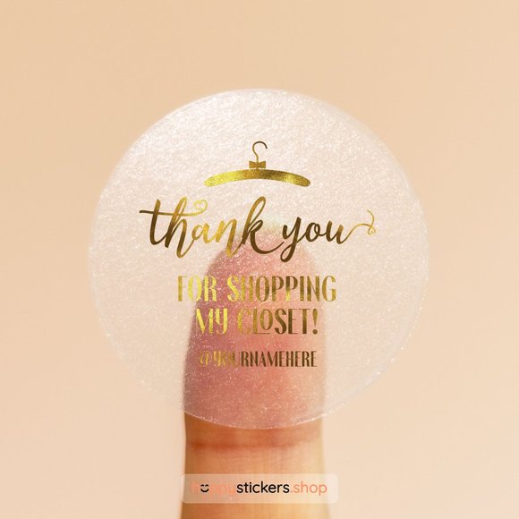 Thank You For Shopping My Closet! Stickers & Labels with your custom text - Picture 12 of 17